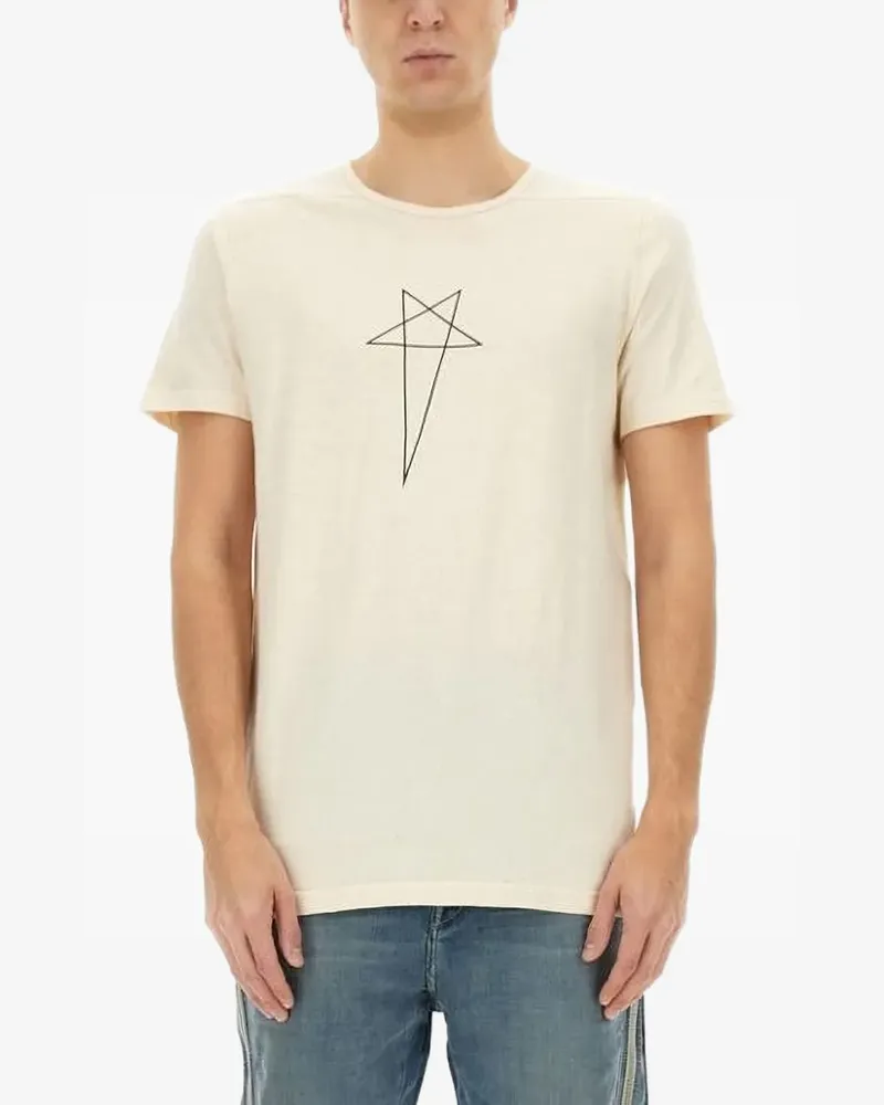 DRKSHDW by Rick Owens Level T-Shirt mit Stern-Print - Nude Nude