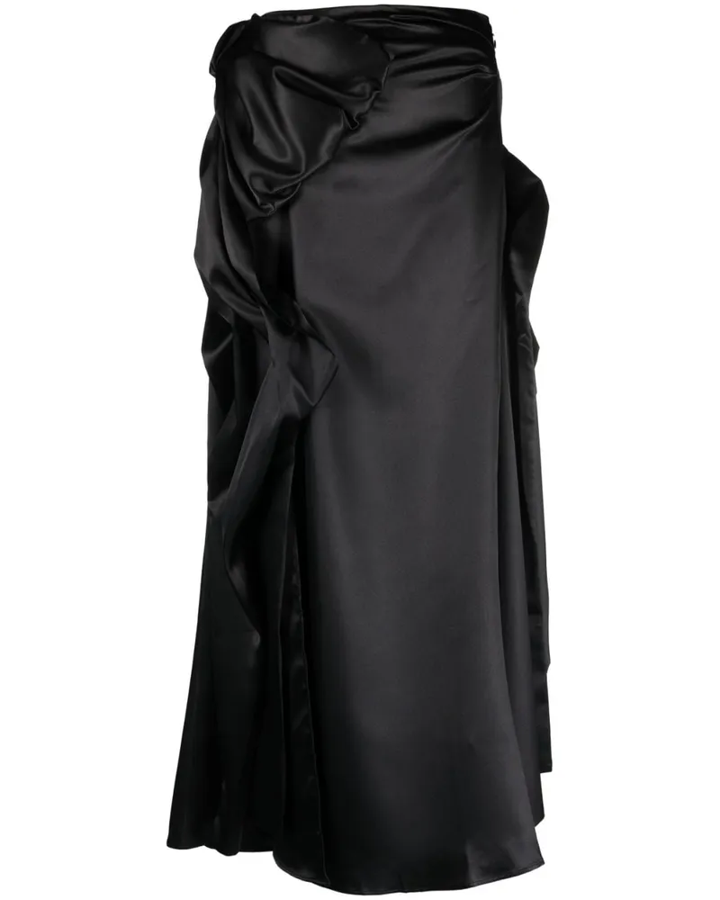 Acne Studios Asymmetrischer Rock - Schwarz Schwarz