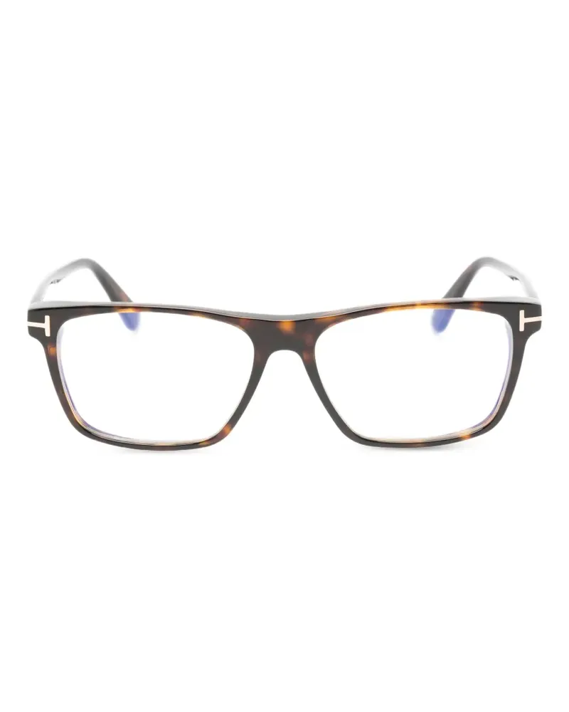 Tom Ford Eckige Brille in Schildpattoptik - Braun Braun