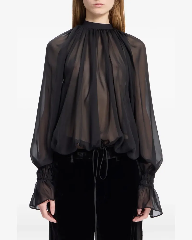 Ann Demeulemeester Celin Ballonbluse - Schwarz Schwarz