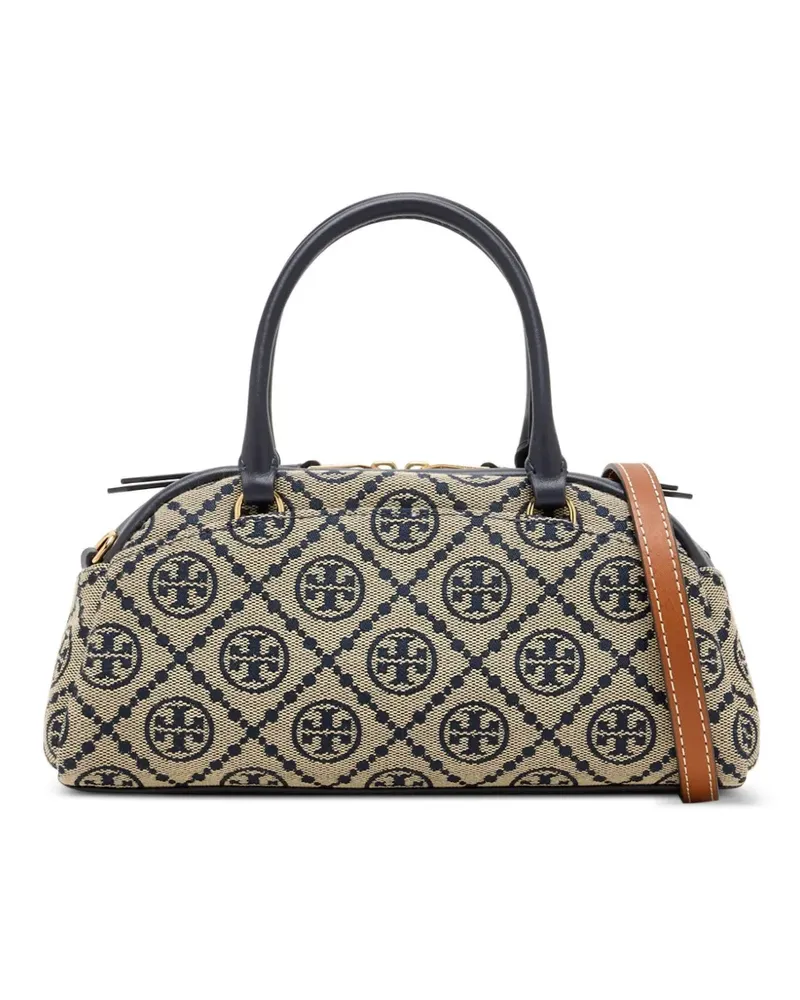 Tory Burch logo-pattern mini bag - Blau Blau
