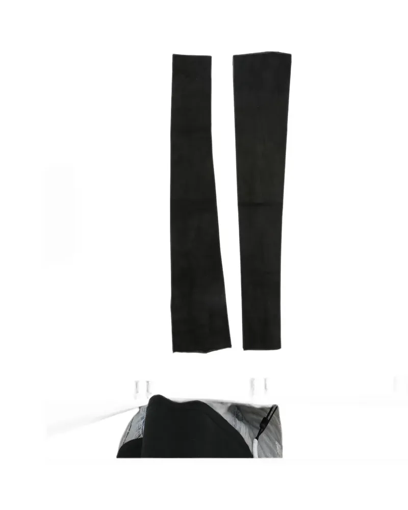 Isabel Benenato suede fingerless gloves - Schwarz Schwarz