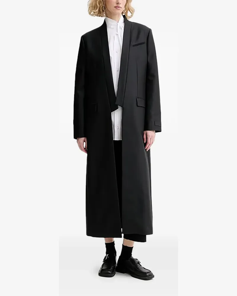Kenzo notched-lapel coat - Schwarz Schwarz
