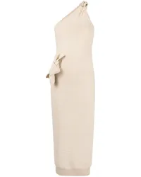 Jacquemus La Robe Maille Noued Kleid Nude