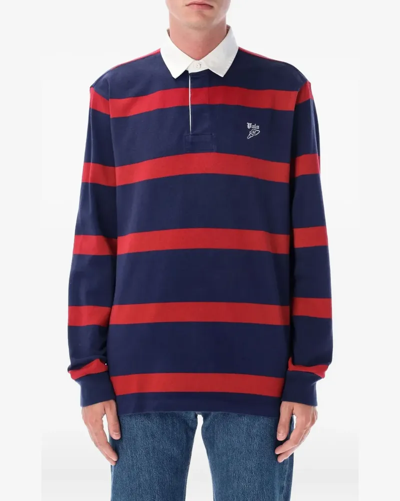 Ralph Lauren Poloshirt mit Rugby-Streifen - Blau Blau