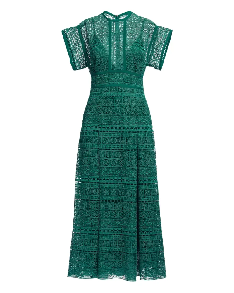 Elie Saab Minikleid aus Makramee - Grün Grün
