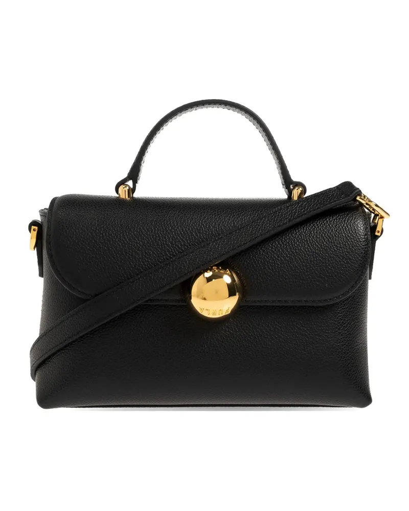 Furla Moonlight Tote Bag aus strukturiertem Leder - Schwarz Schwarz