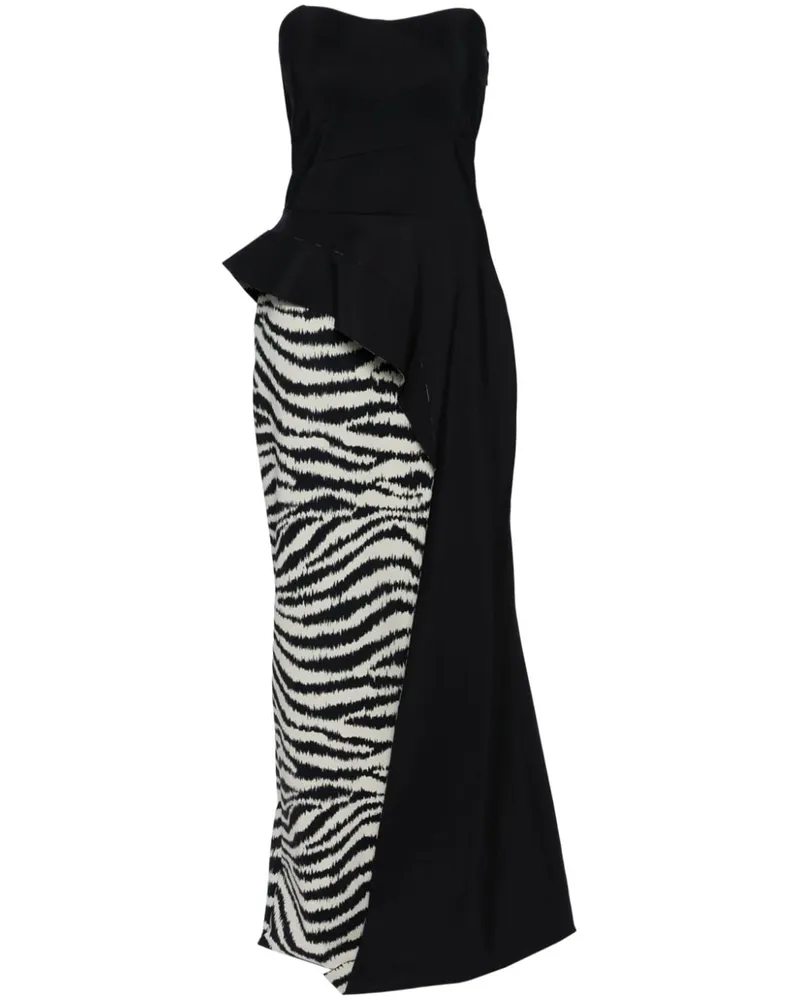 Chiara Boni Abendkleid mit abstraktem Print Schwarz