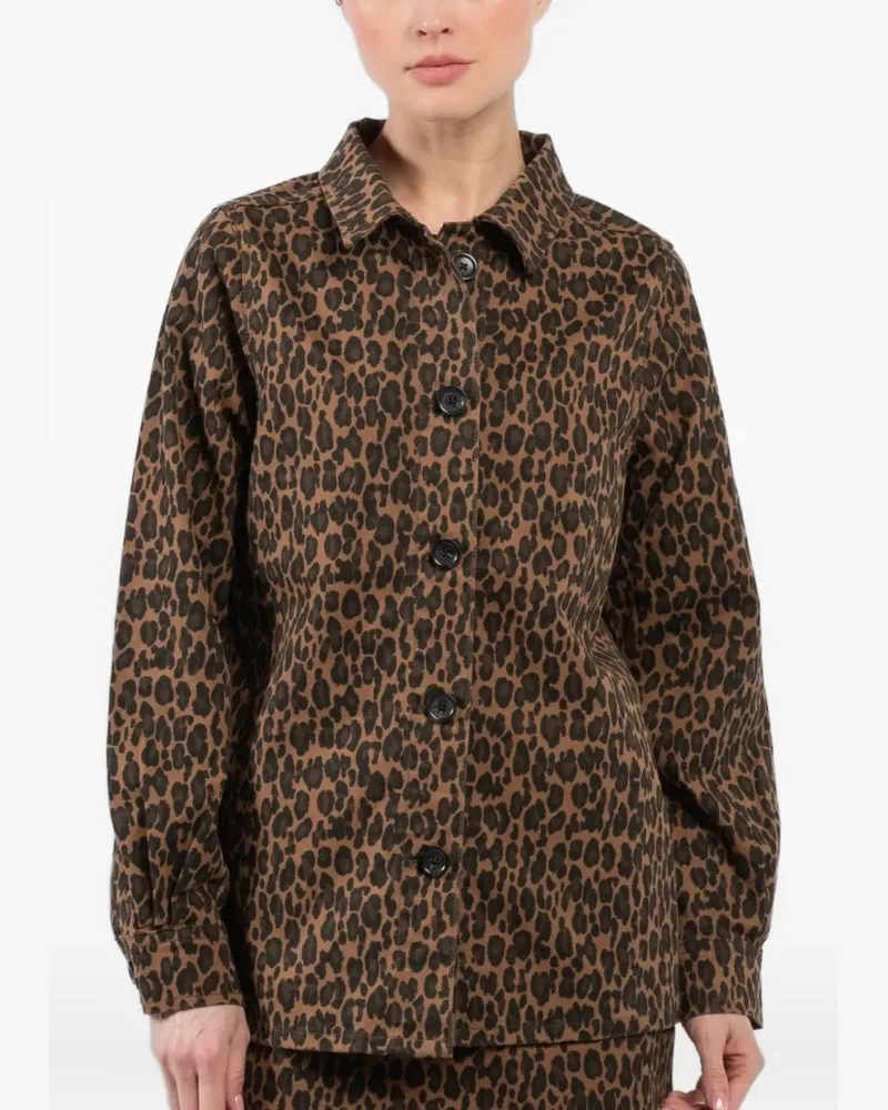 DL1961  Harloe leopard-print jacket - Braun Braun