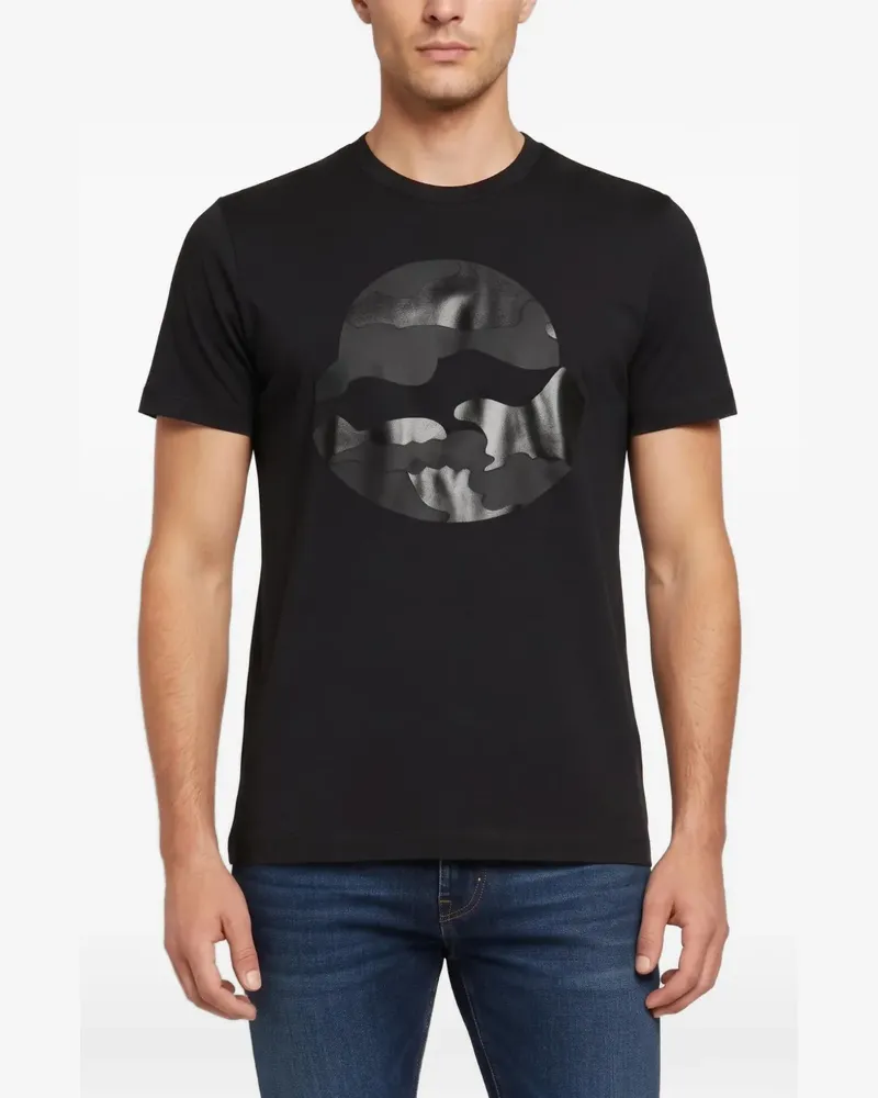 Moncler T-Shirt mit Camouflage-Print - Schwarz Schwarz