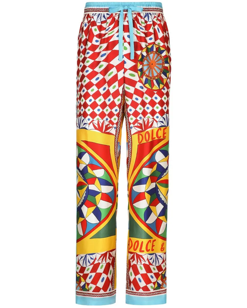 Dolce & Gabbana Geometrisch gemusterte Hose - Gelb Gelb