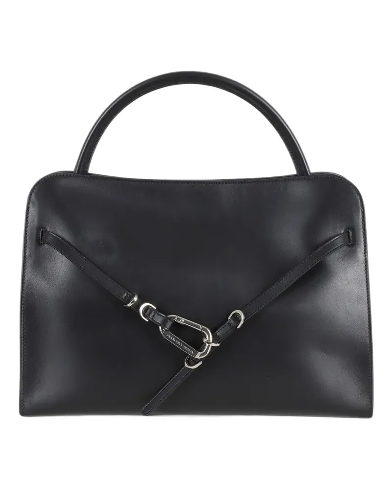 Francesco Biasia Iconic Always-On carabiner-detail leather tote bag - Schwarz Schwarz