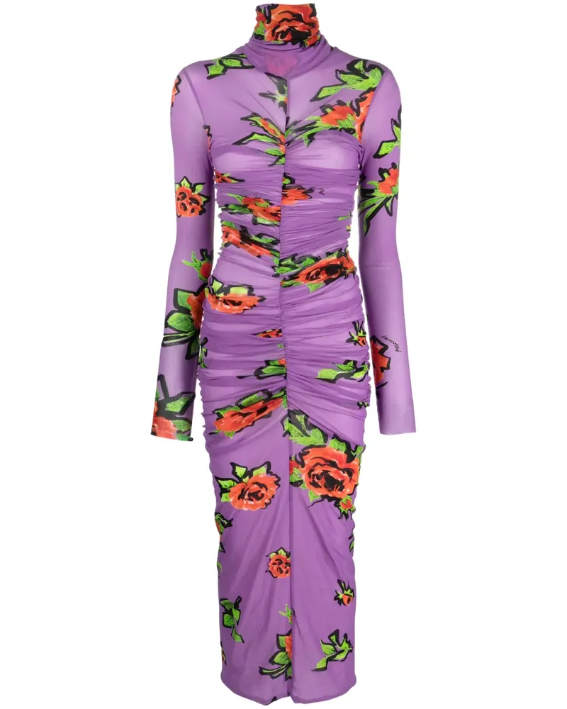 Philosophy Di Lorenzo Serafini Gerafftes Kleid - Violett Violett