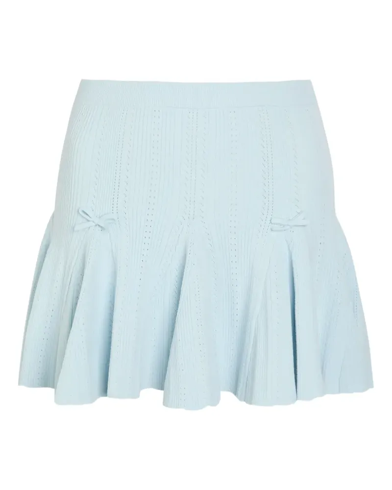 LoveShackFancy Meryl bow-detail mini skirt - Blau Blau