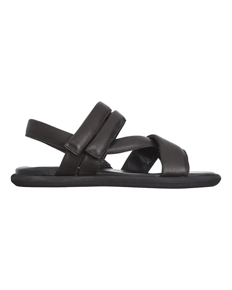 puro leather flat sandal - Schwarz Schwarz