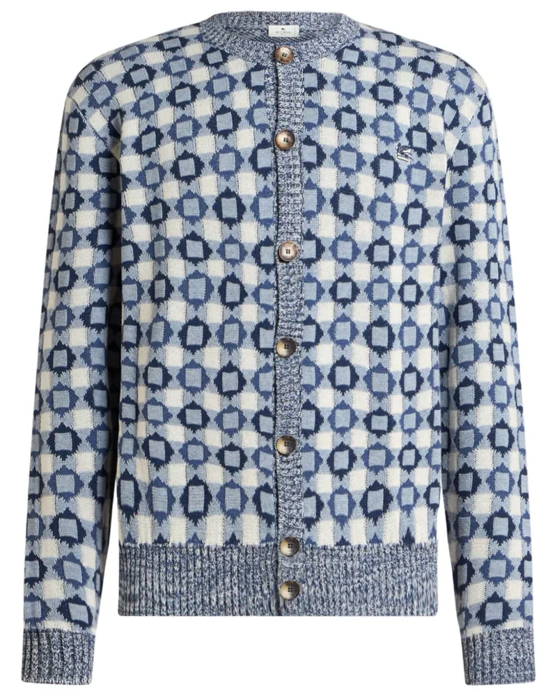 Etro Cardigan mit Jacquardmuster - Blau Blau