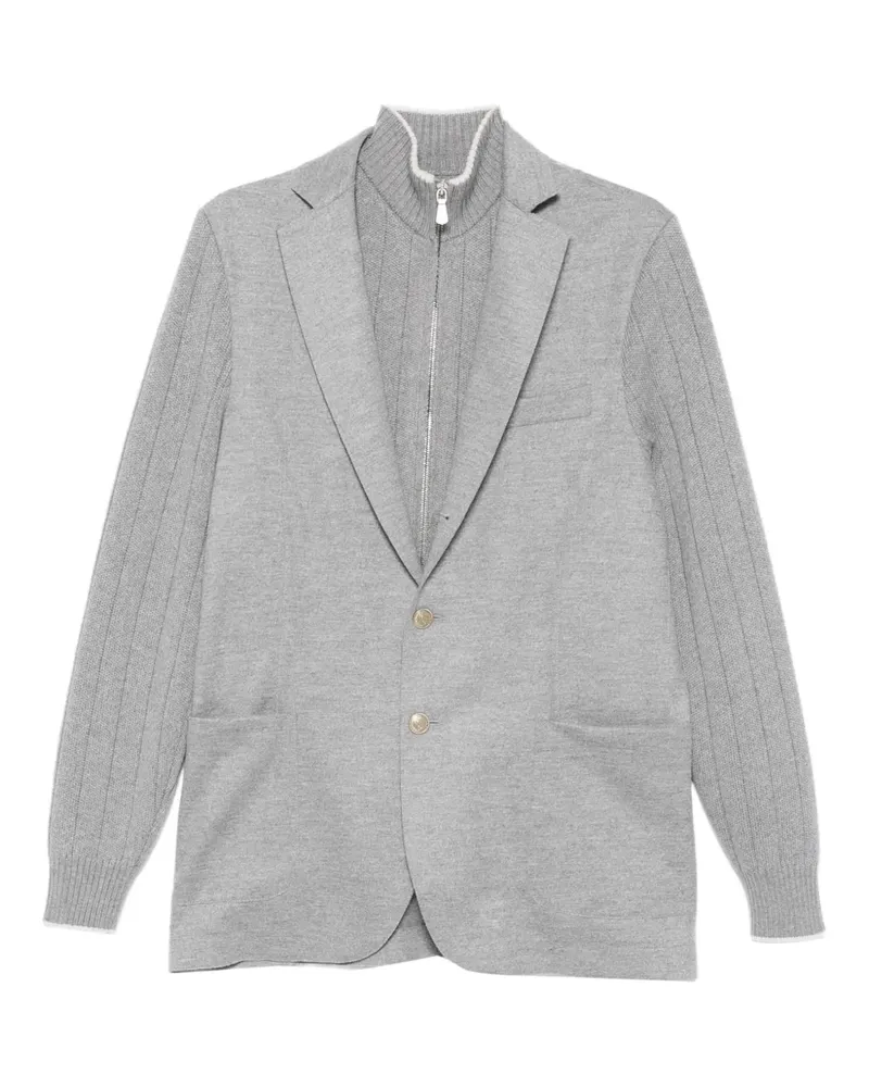 Eleventy Jacke mit gerippten Ärmeln - Grau Grau