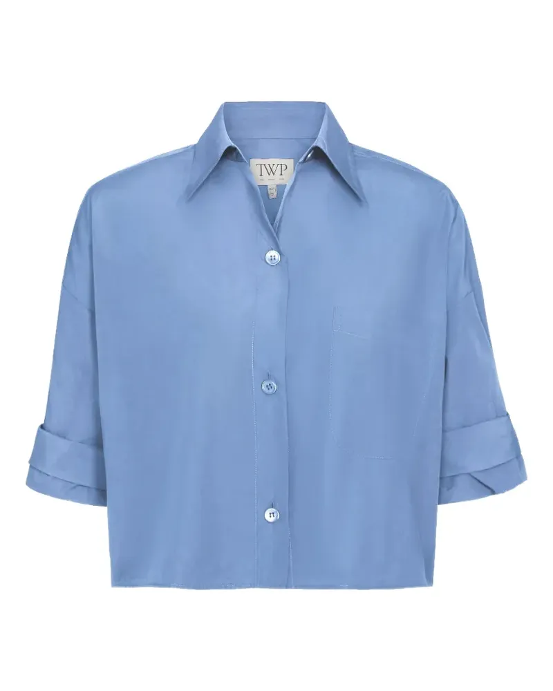 TWP cropped button-up shirt - Blau Blau