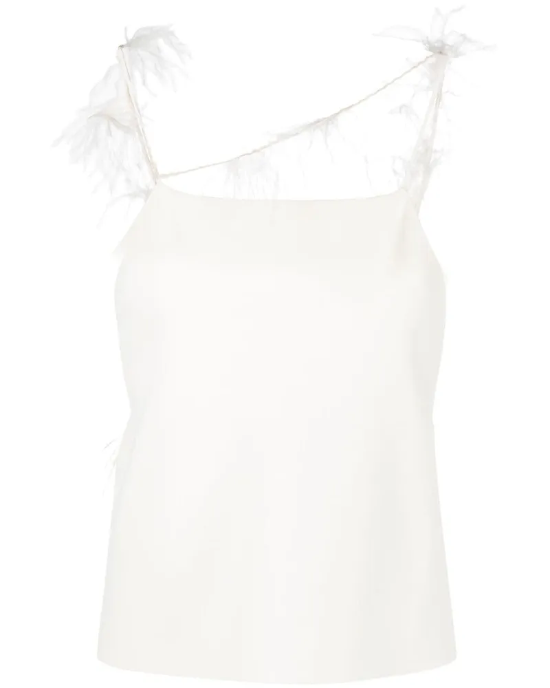 Jil Sander Gestricktes Oberteil mit Federn - Nude Nude