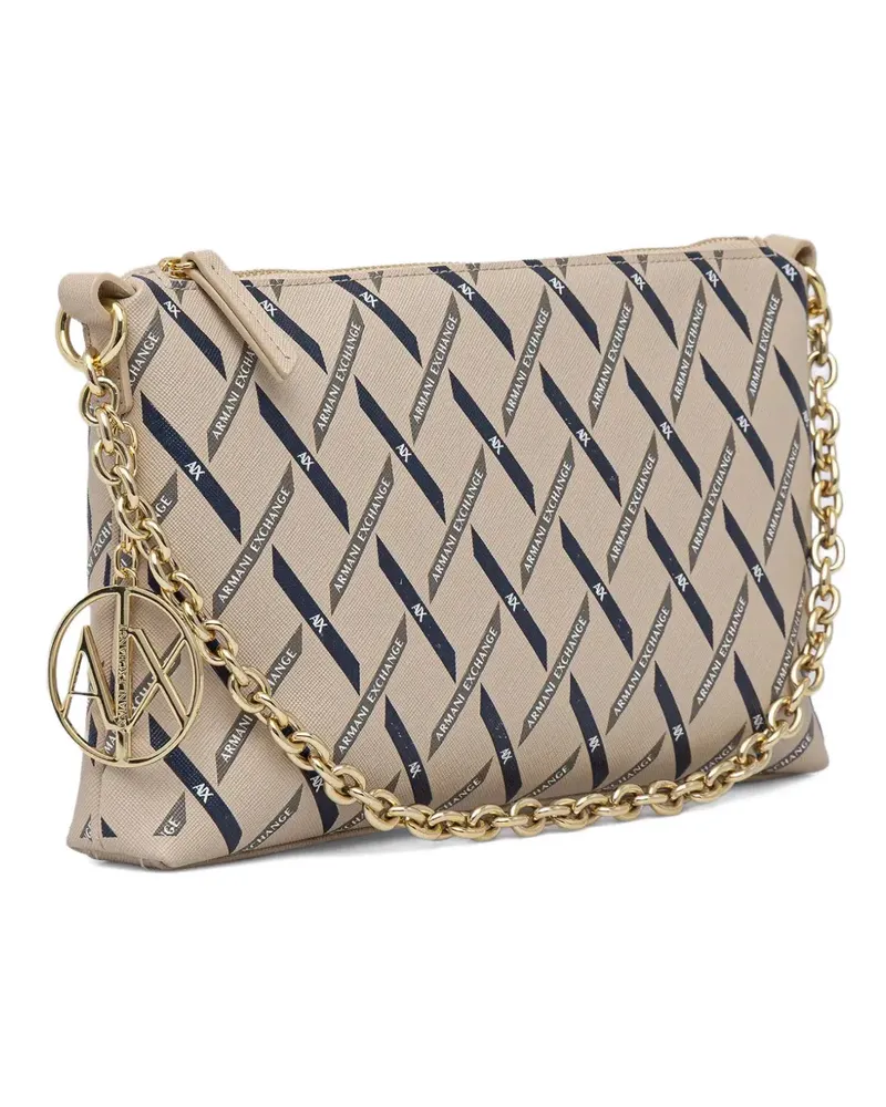 Armani Exchange Tote Bag mit Logo-Kette - Nude Nude