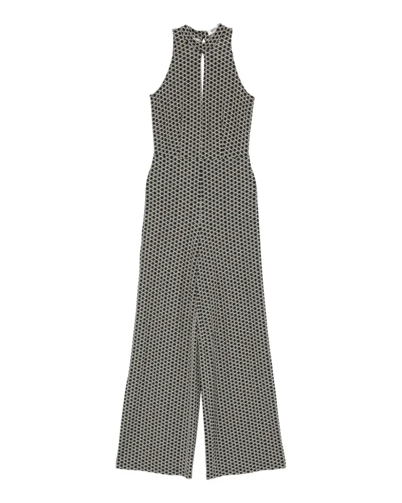 SIYU Jumpsuit mit geometrischem Print - Schwarz Schwarz