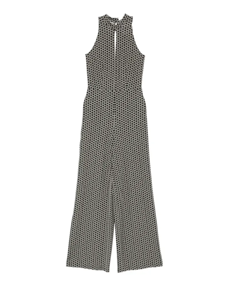 SIYU geometric-print jumpsuit - Schwarz Schwarz