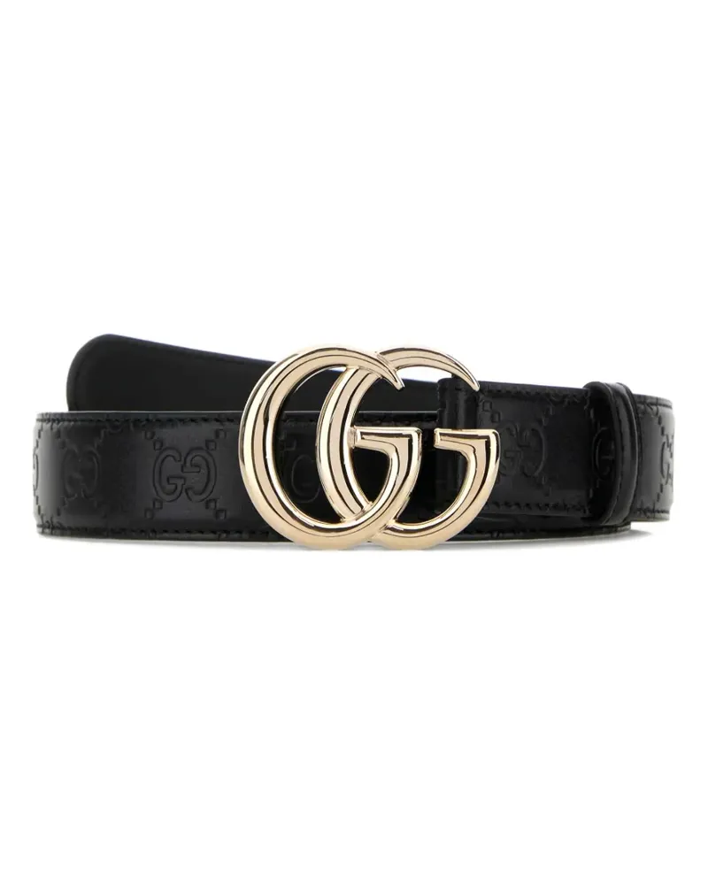 Gucci Gürtel mit GG-Prägung - Schwarz Schwarz