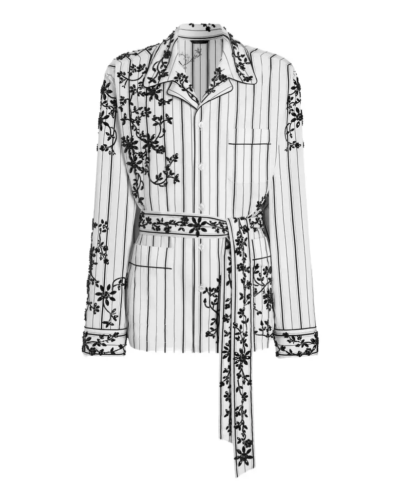 Dolce & Gabbana Morgenmantel mit Stickerei - Weiß Weiß