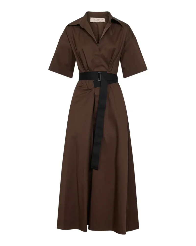 Blanca Ausgestelltes Kleid - Braun Braun