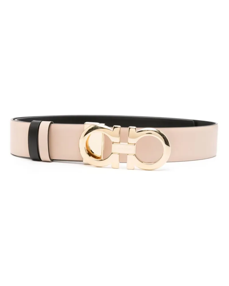 Ferragamo Wendbarer Gancini Gürtel - Nude Nude
