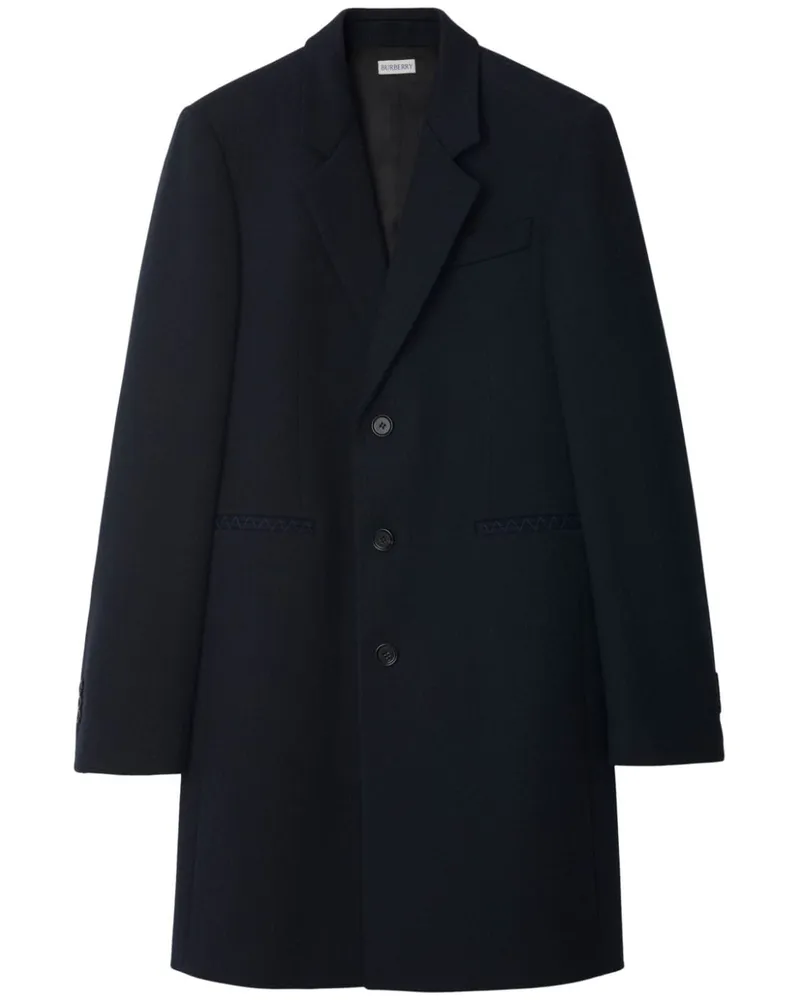 Burberry Einreihiger Mantel - Blau Blau