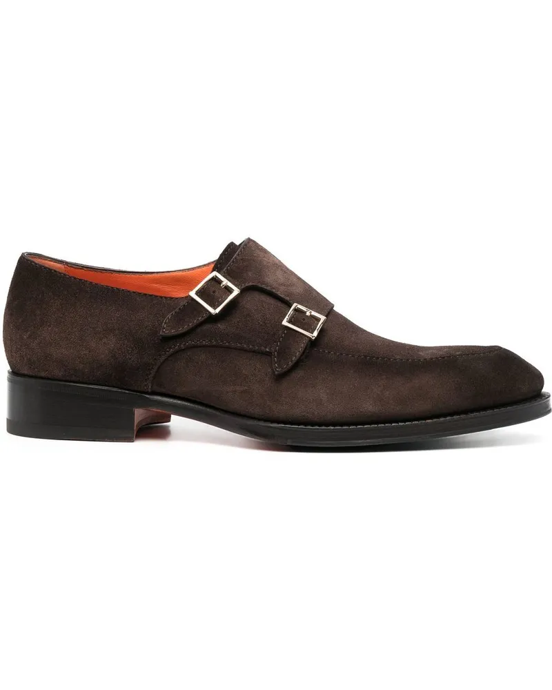 Santoni Monk-Schuhe aus Wildleder - Braun Braun