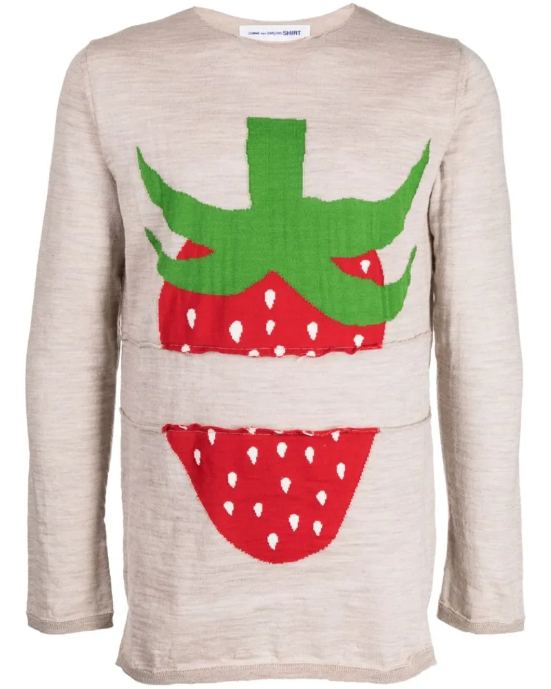 Comme des Garçons Sweatshirt mit grafischem Print - Nude Nude