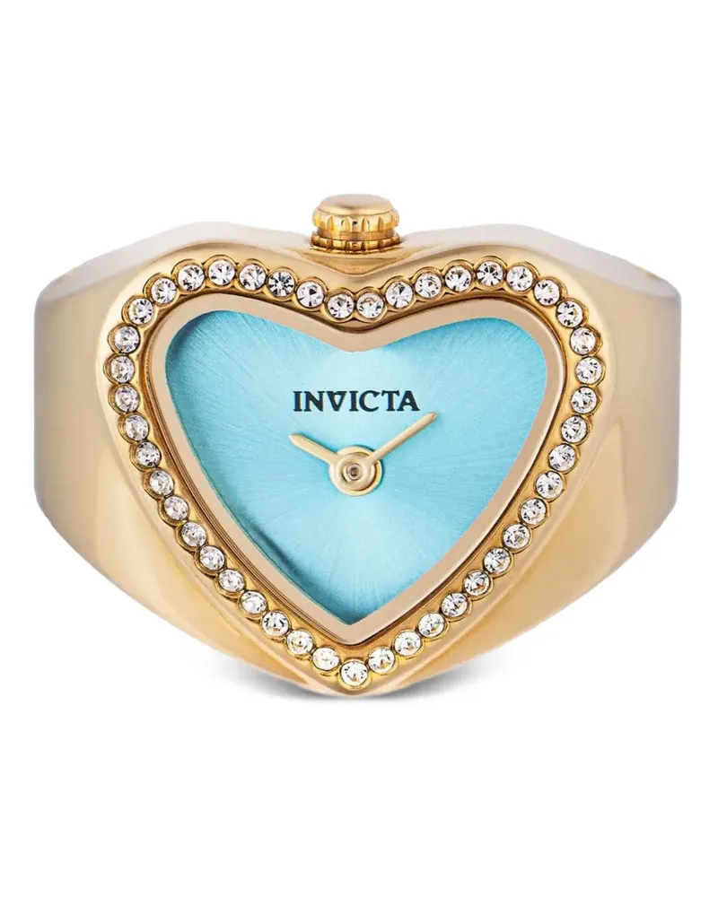 Invicta Mini Angel heart-shaped crystal-embellished 19mm ring watch - Blau Blau