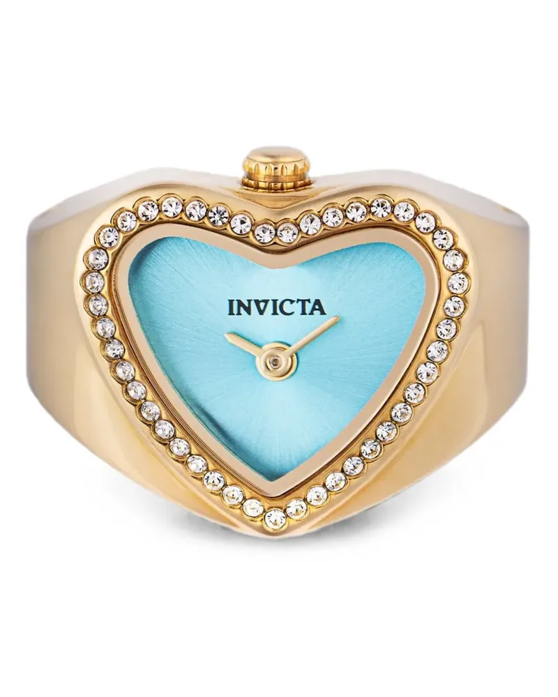 Invicta Mini Angel heart-shaped crystal-embellished 19mm ring watch - Blau Blau