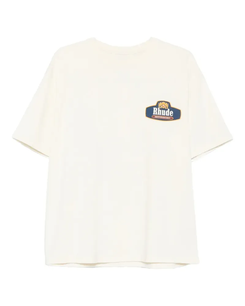 RHUDE logo-print short-sleeve T-shirt - Nude Nude