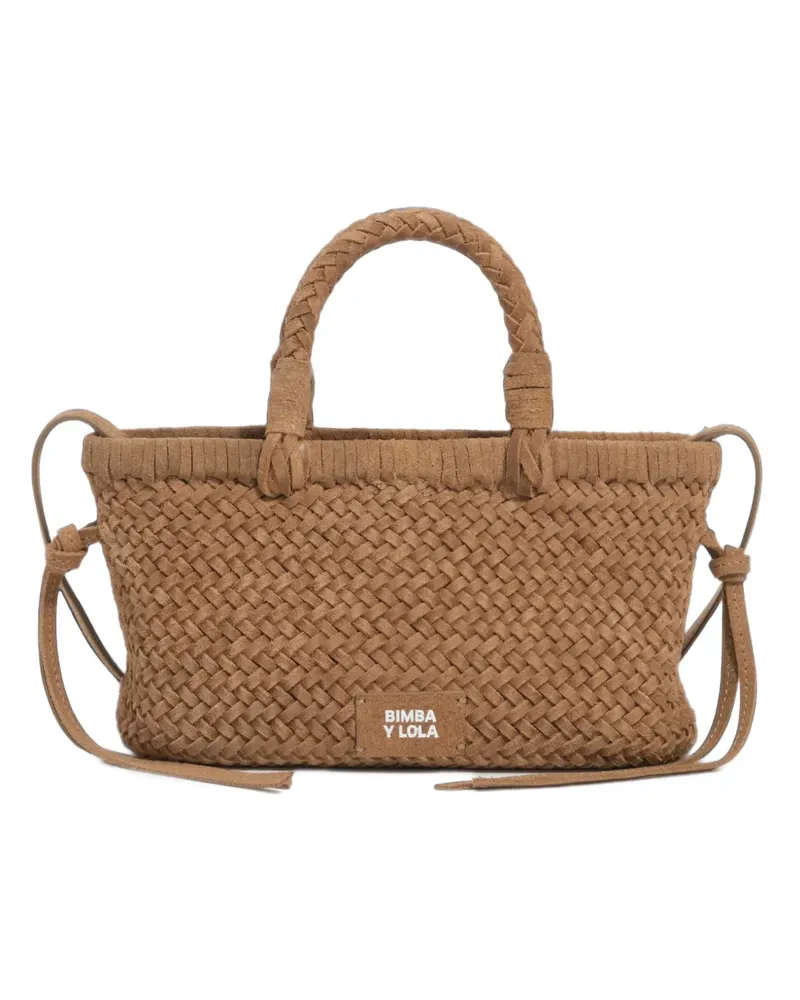 BIMBA Y LOLA Kleine Camel Umhängetasche aus Wildleder - Braun Braun