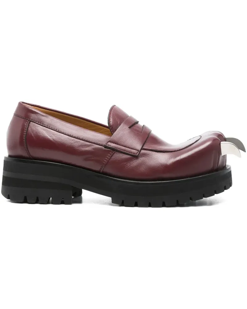 Charles Jeffrey Loverboy Penny-Loafer mit Klauenspitze - Rot Rot