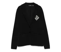 Sakko mit Logo-Stickerei - Schwarz