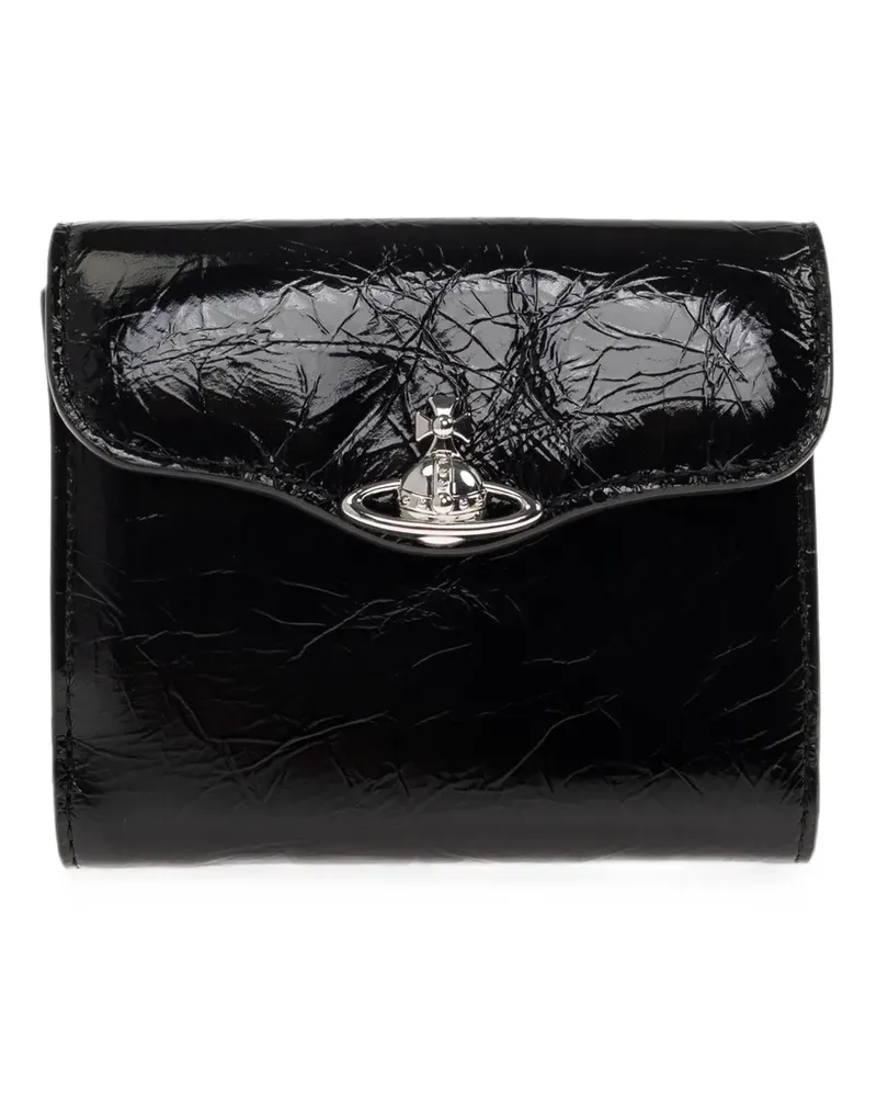 Vivienne Westwood Portemonnaie mit Orb-Schild - Schwarz Schwarz