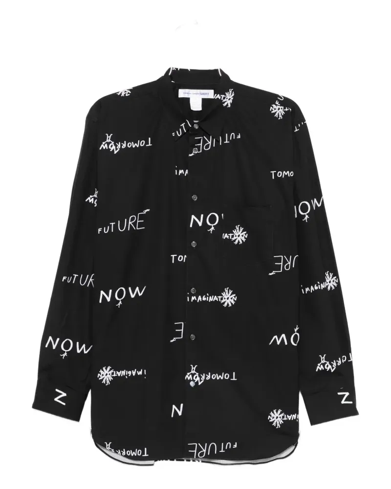 Comme des Garçons text-print shirt - Schwarz Schwarz