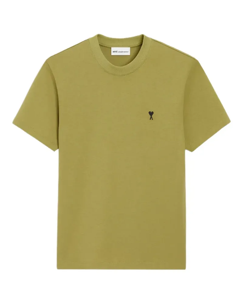 AMI Paris crew-neck logo T-shirt - Grün Grün