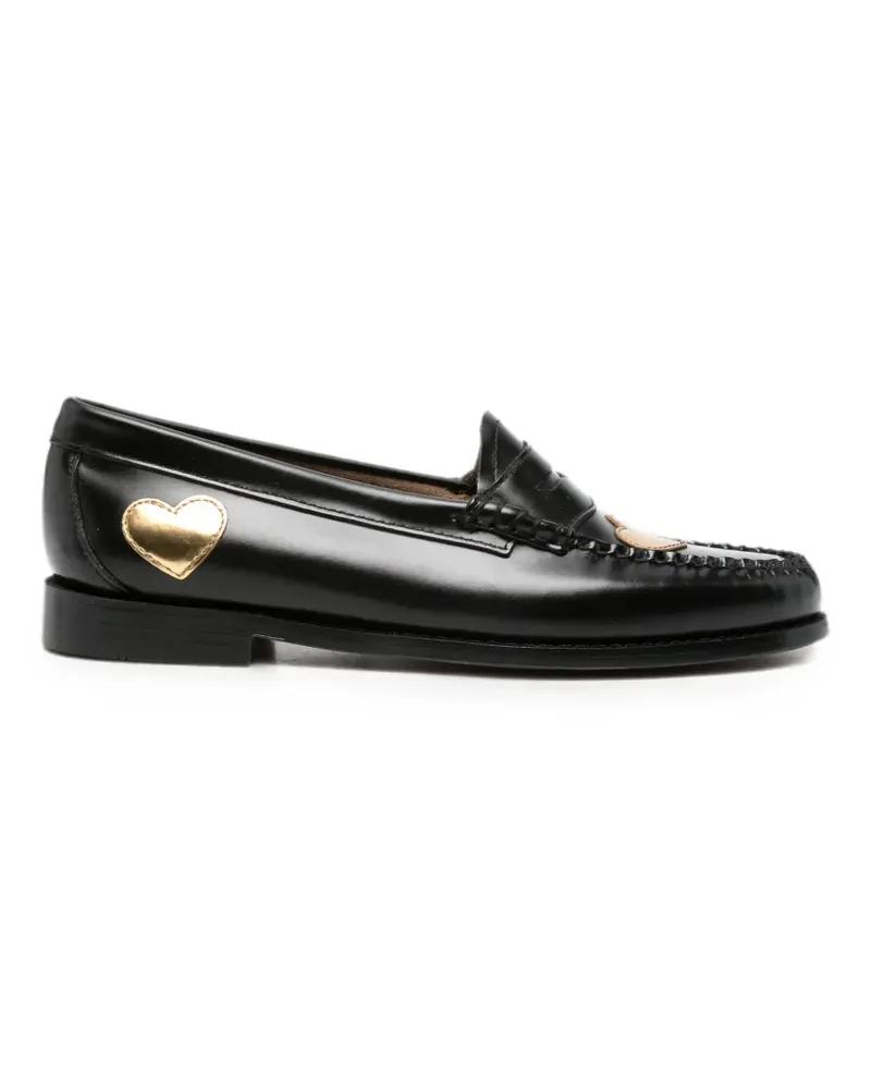G.H. Bass & Co. Weejun heart-motif penny-slot loafers - Schwarz Schwarz