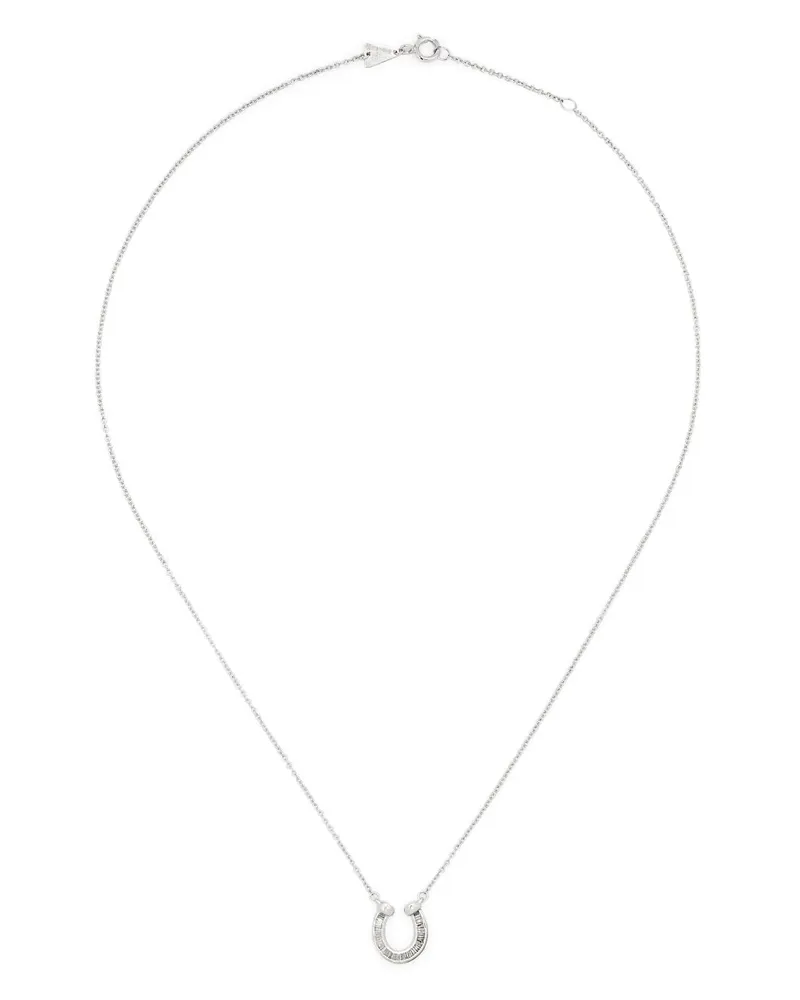 Adina Reyter Sterlingsilberhalskette mit Hufeisen-Anhänger Silber