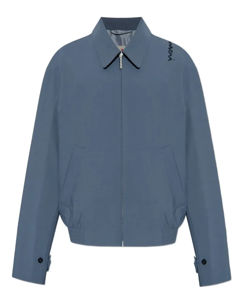 Marni Bomberjacke mit Logo-Print - Blau Blau