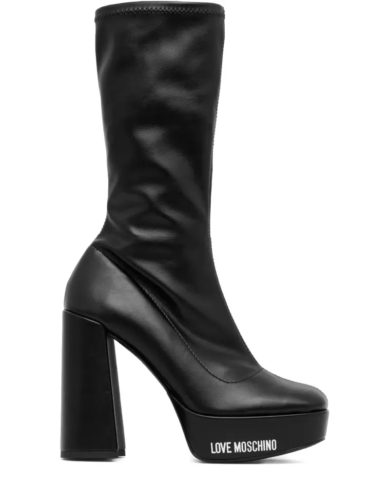Moschino Stiefel mit Plateau - Schwarz Schwarz