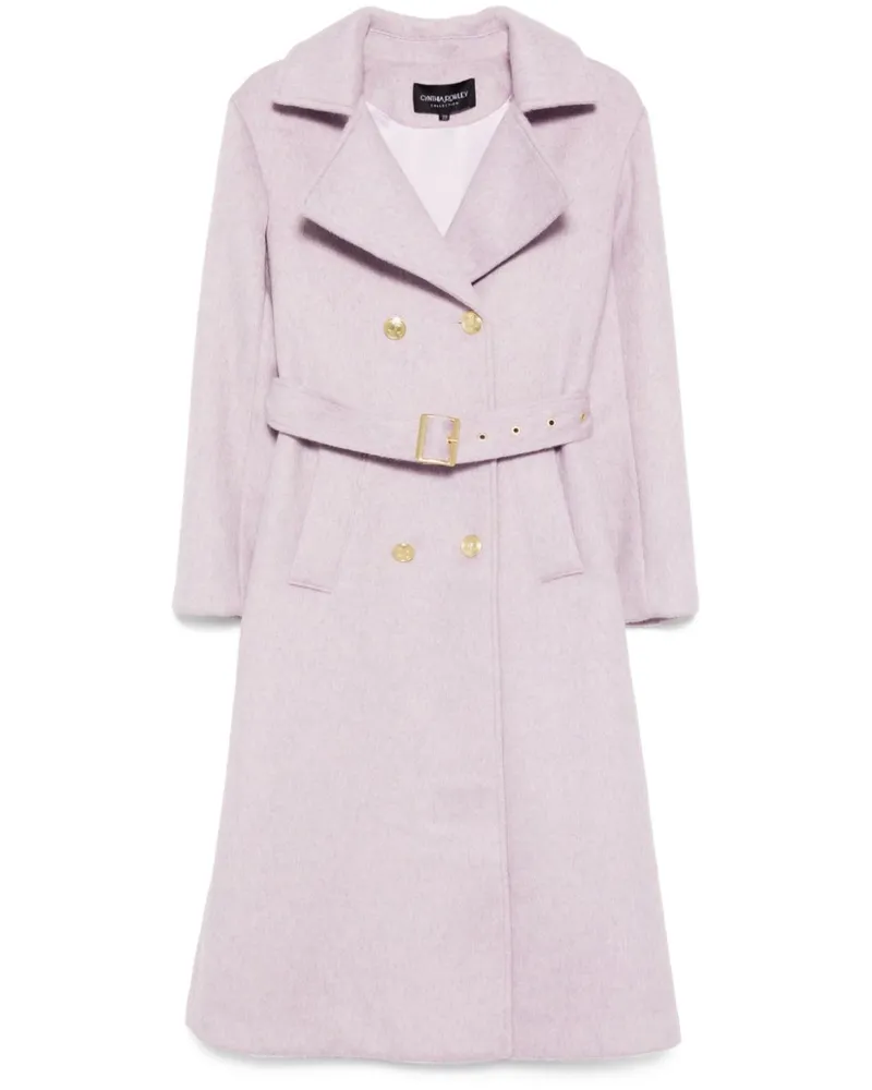 Cynthia Rowley Flauschiger Trenchcoat - Violett Violett