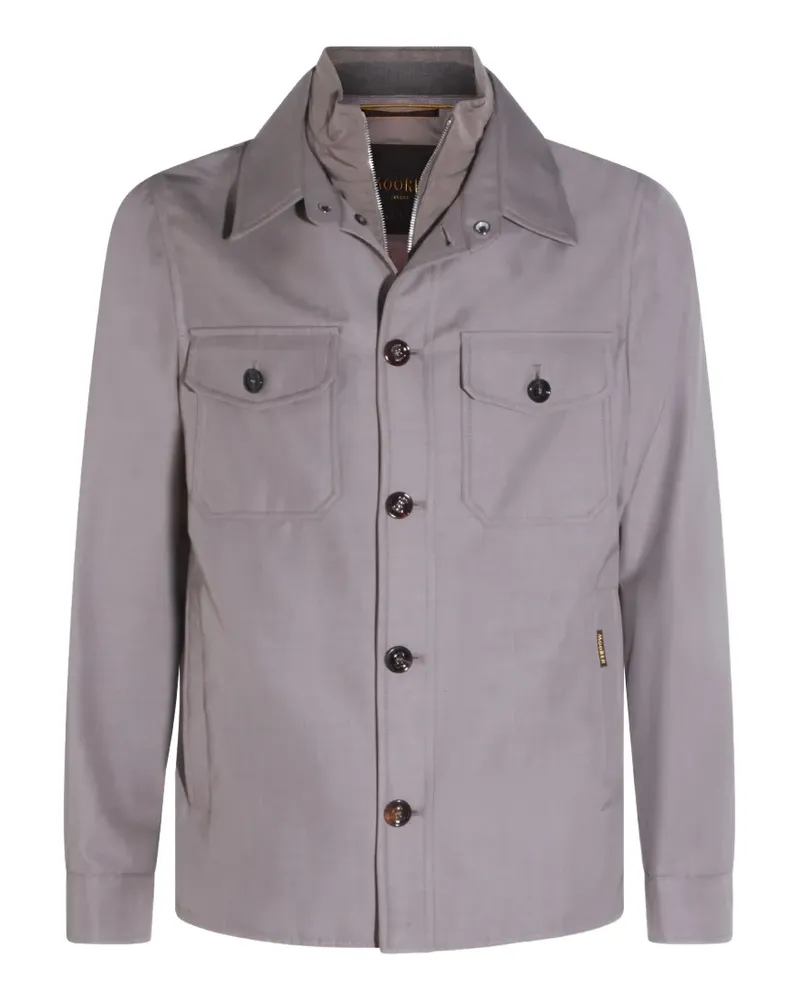 MOORER Klassische Hemdjacke - Grau Grau