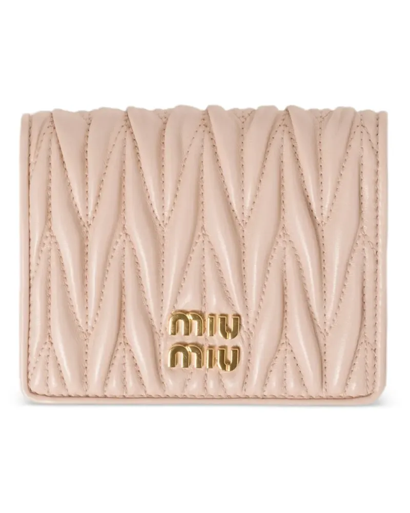 Miu Miu Portemonnaie aus Matelassé-Leder - Rosa Rosa