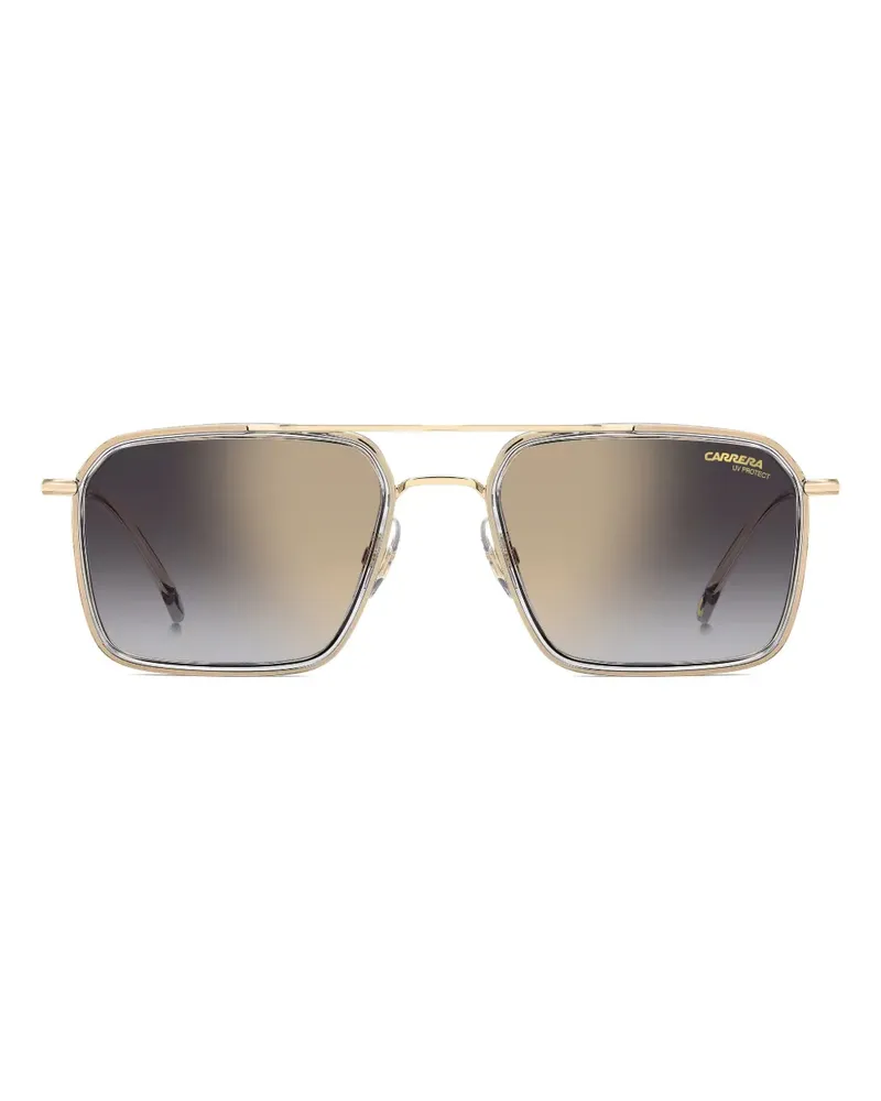 Carrera Sonnenbrille mit eckigem Gestell - Gold Gold